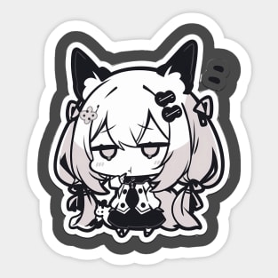 Adorable Kawaii Illustrated Chibi Anime Fox Girl Japanese Sticker